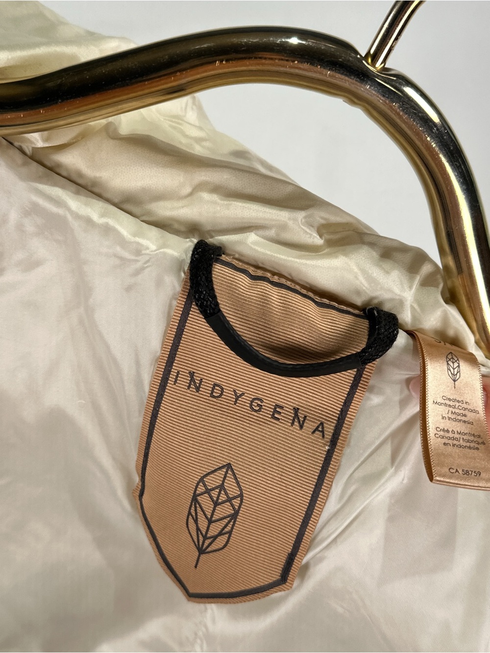 Indygena Papluma II Vest Asymmetrical Duck Down Cream S - Picture 13 of 16